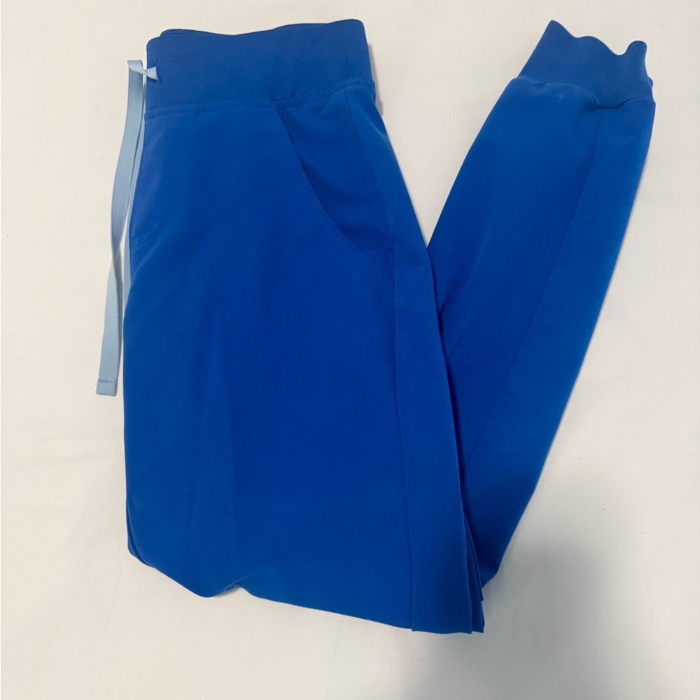 Figs royal blue jogger style scrub pant